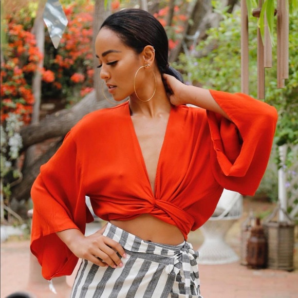 Orange tie top - Picture 1 of 3